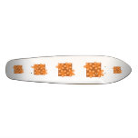 Tropische orange Blumen auf Weiß Personalisiertes Deck