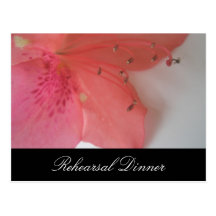 Tropische rosa Hochzeit Postkarten
