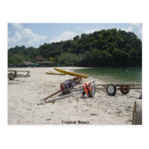 Tropische Strand-Postkarte