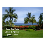 Tropische Strand-Save the Date Postkarte