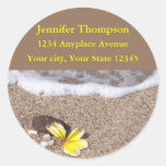 Tropische StrandAdressen-Etiketten Sticker