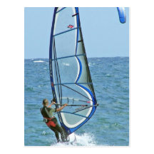 Tropische Windsurfing Postkarte