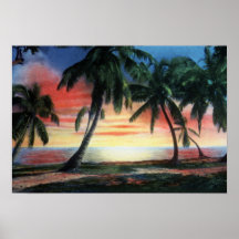 Tropischer Sonnenuntergang Key Wests Florida Plakatdrucke