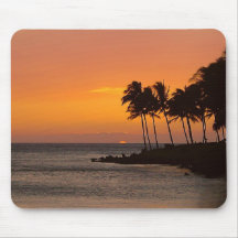 Tropischer Sonnenuntergang Mousepad