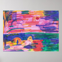 Tropischer Sonnenuntergang Plakate