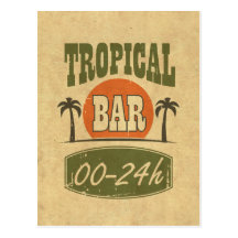 Tropisches Bar Postkarte
