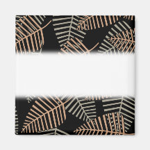 Tropisches Blatt-Muster in Brown, im Grau und im S Kühlschrankmagnete