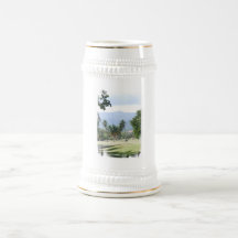 Tropisches Golfplatz-Bier Stein Haferl