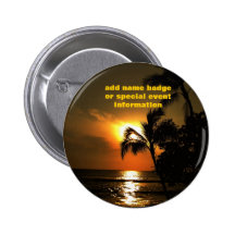 Tropisches Luau NamensAbzeichen Button