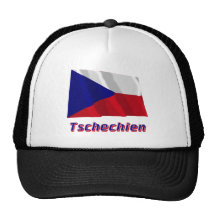 Tschechien Fliegende Flagge MIT Namen Netzkappen