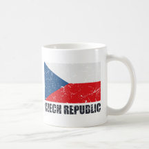 Tschechische Republik-Vintage Flagge Teetassen
