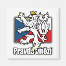 Tschechisches Löwe-Wappen Flagge Kühlschrankmagnet