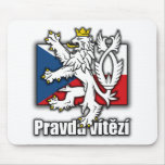 Tschechisches Löwe-Wappen Flagge Mousepads