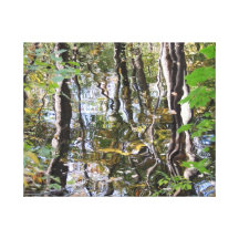 Tuch „Wasserspiegelungen „ Gespannter Galeriedruck