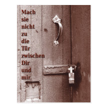 Tuer Postkarte