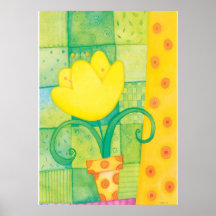 Tulpe-Aquarell Posterdruck