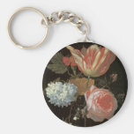 Tulpe-und Rosen-feine Kunst Keychain Schlüsselbänder