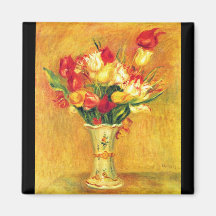 Tulpen in einem Vase durch Pierre Renoir Magnets