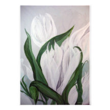 Tulpenweiss Personalisierte Einladungskarten