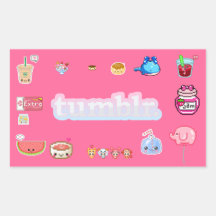 Tumblr/kawaii Rechteckige Aufkleber