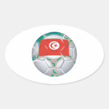 Tunisan Fußball Ovaler Aufkleber