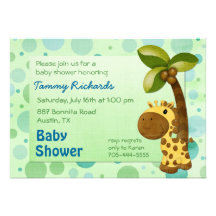 Tupfen-Giraffe - neutrale Babyparty Ankündigungen