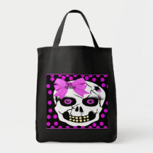 Tupfen-Halloween-MädchenScull Taschen