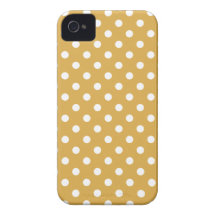 Tupfen Iphone 4S Fall im Honig-Gold Case-Mate iPhone 4 Hülle