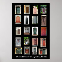 Türen von historischem St Augustine, Florida Plakat