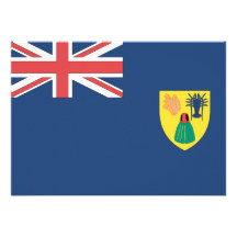 Türken und Caicos-Flagge Ankündigung