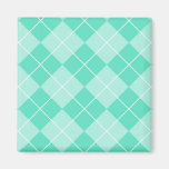 Türkis Argyle Magnet Magnete
