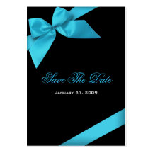 Türkis-Band, das Save the Date MiniCard Wedding is Visitenkarte
