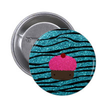 Türkis-Glitterrosa-Glitterkleiner kuchen Buttons