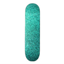 Türkis-Imitat-Glittergraphik Personalisierte Skateboarddecks