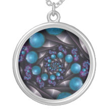 Türkis Jeweled Fraktal Halskette