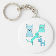 Türkis und blaue Katzen Schlüsselbänder