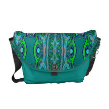 Türkis und grüne Spitze-Rickshaw-Bote-Tasche Kurier Taschen
