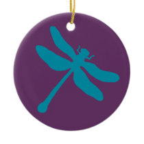 Türkis und lila Libelle ornaments