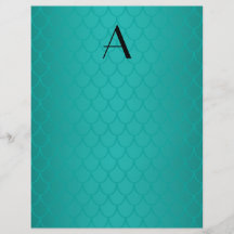 Türkisdrache stuft Monogramm ein Flyerbedruckung