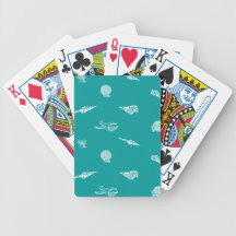 Türkisseashell-Muster Spielkarten