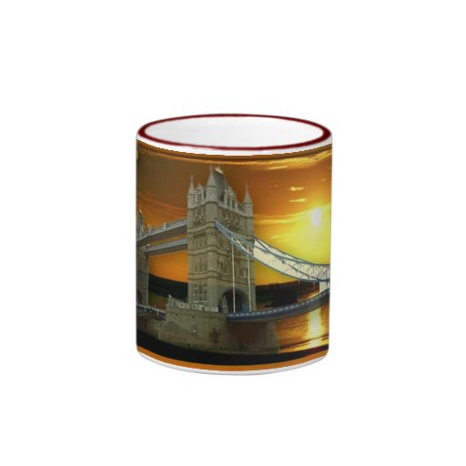 Turm-Brücken-Sonnenschein Kaffee Tassen