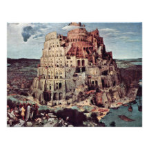 Turm von Babel, Durch Bruegel D. Ä. Pieter Ankündigungskarten