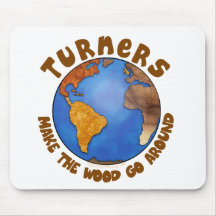 Turners-Kugel lustige Woodturning Erde Mousepad