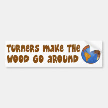 Turners-Kugel Woodturning ErdAutoaufkleber