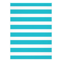 Turquoise and White Stripe Nautical Summer Custom Invite