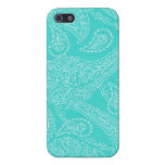 Turquoise blue henna vintage paisley girly floral iPhone 5 cases