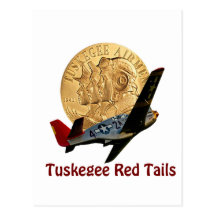 Tuskegee Rot-Schwanz Postkarte