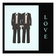 Tuxedos LIEBE Personalisierte Einladung
