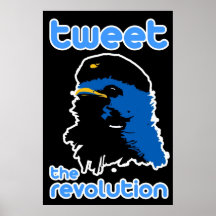 Tweeten das Revolutions-Twitter-Art Che Vogel-Plak Plakatdrucke