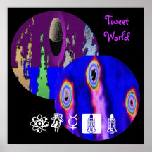 Tweeten Welt - süße Welt Posterdruck